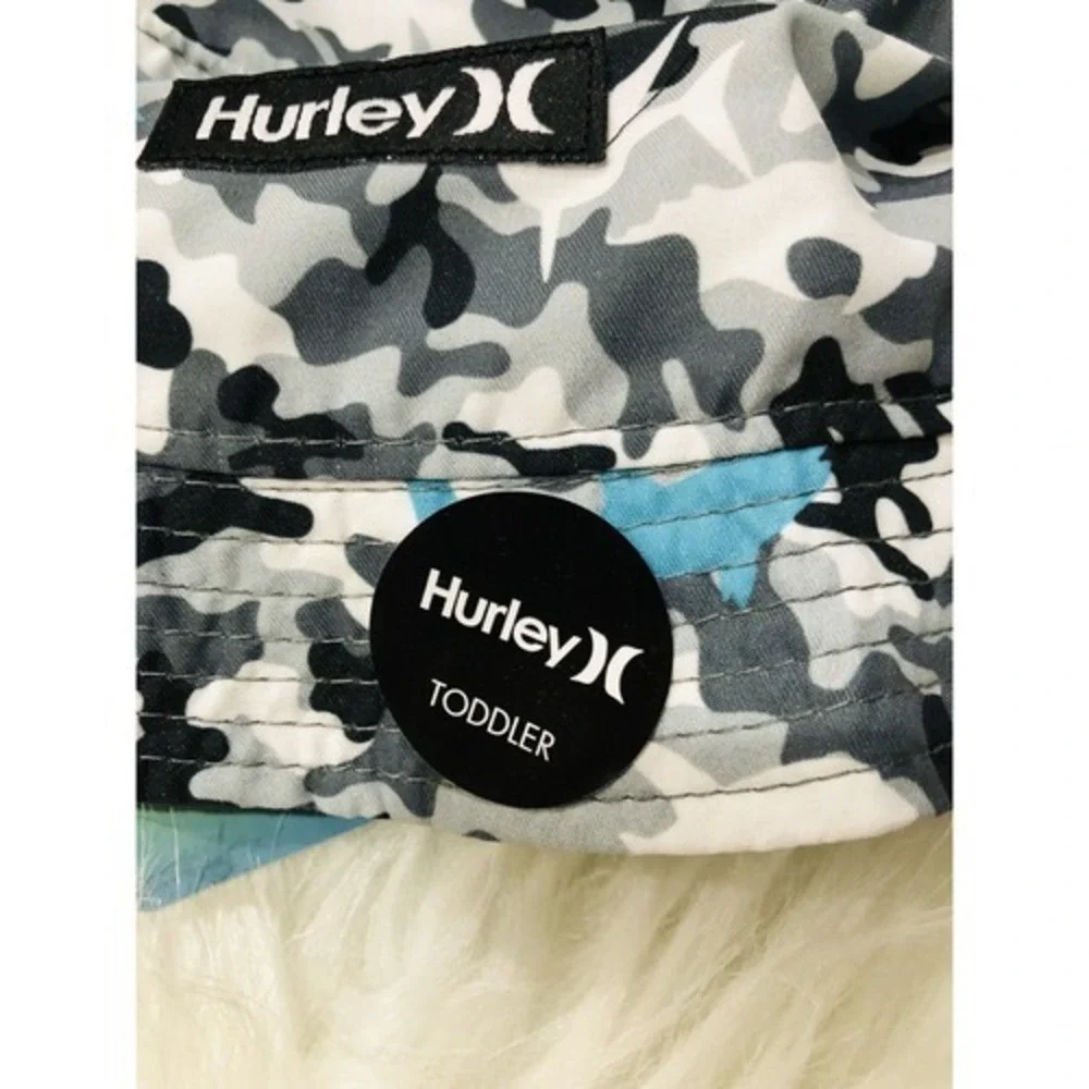 Hurley Toddler Camouflage Bucket Hat Blue Grey White UPF‎ 50+ Sun Protection NEW